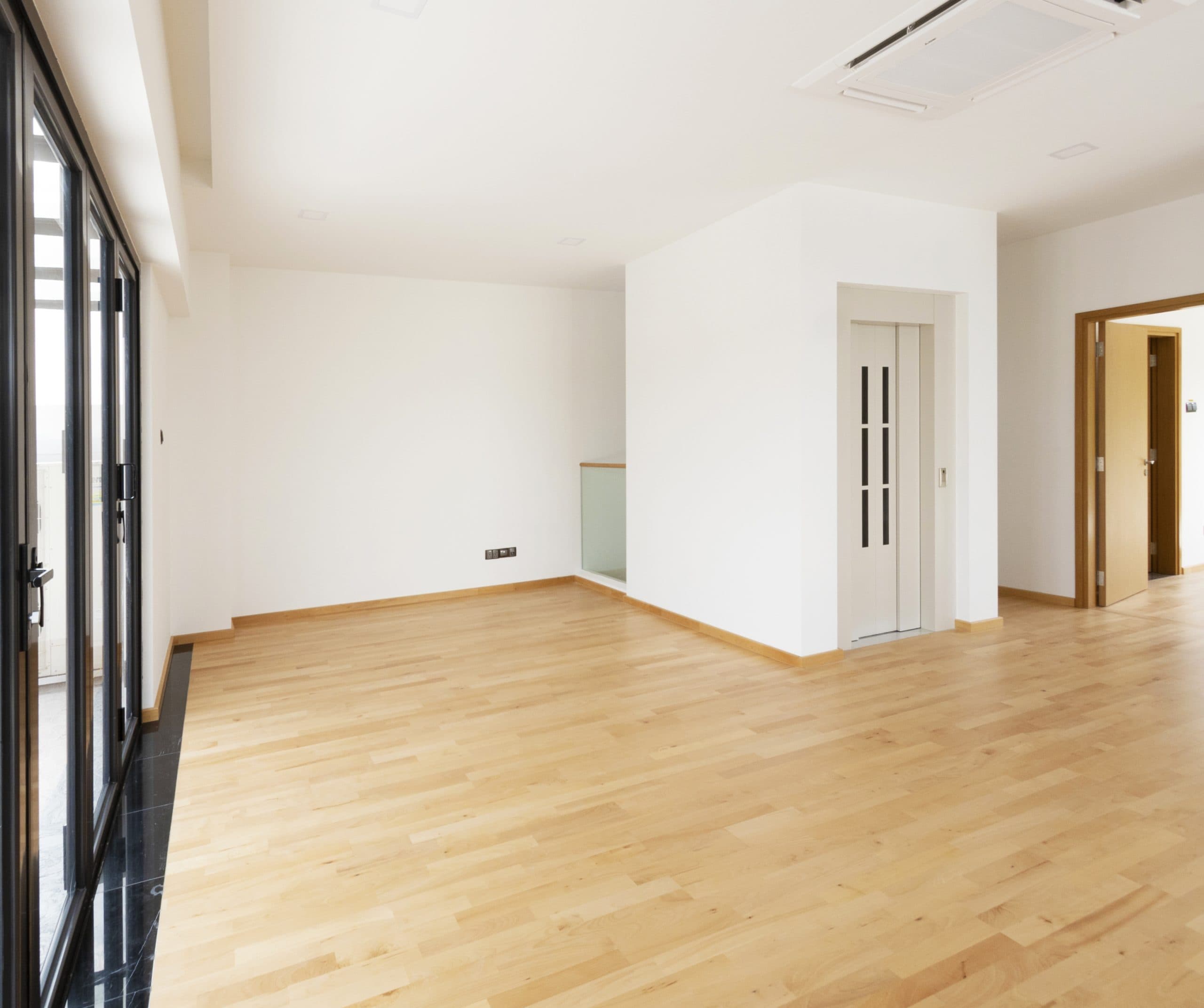 Beech Harmony hardwood flooring in attic family area