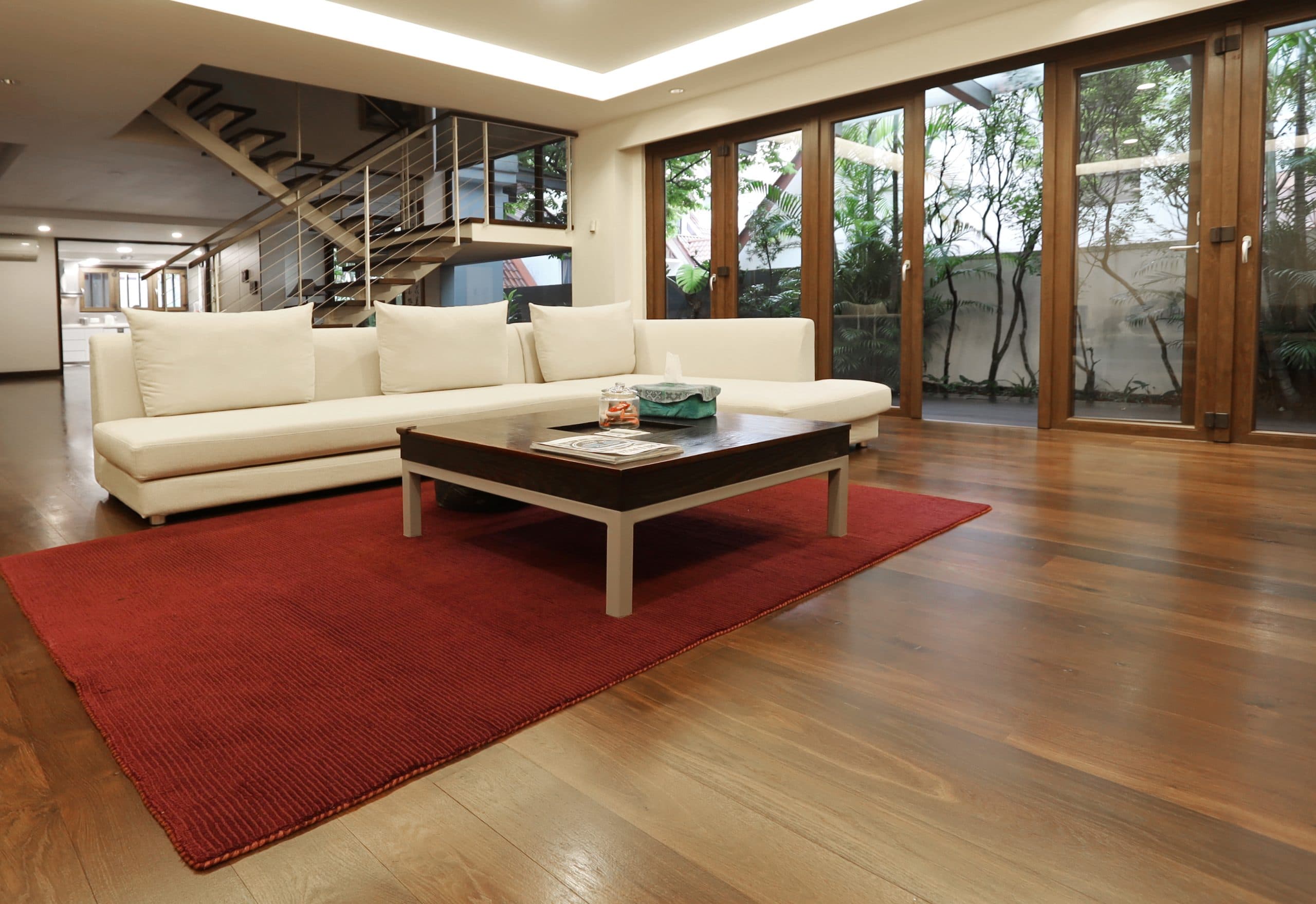 Black Oak Harmony hardwood flooring in living room
