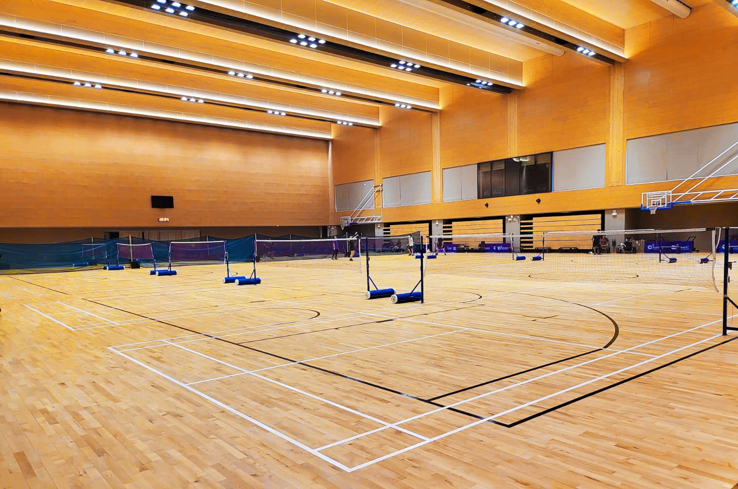 Junckers UnoBat 62+ sports floor at Sembawang Sports Hub