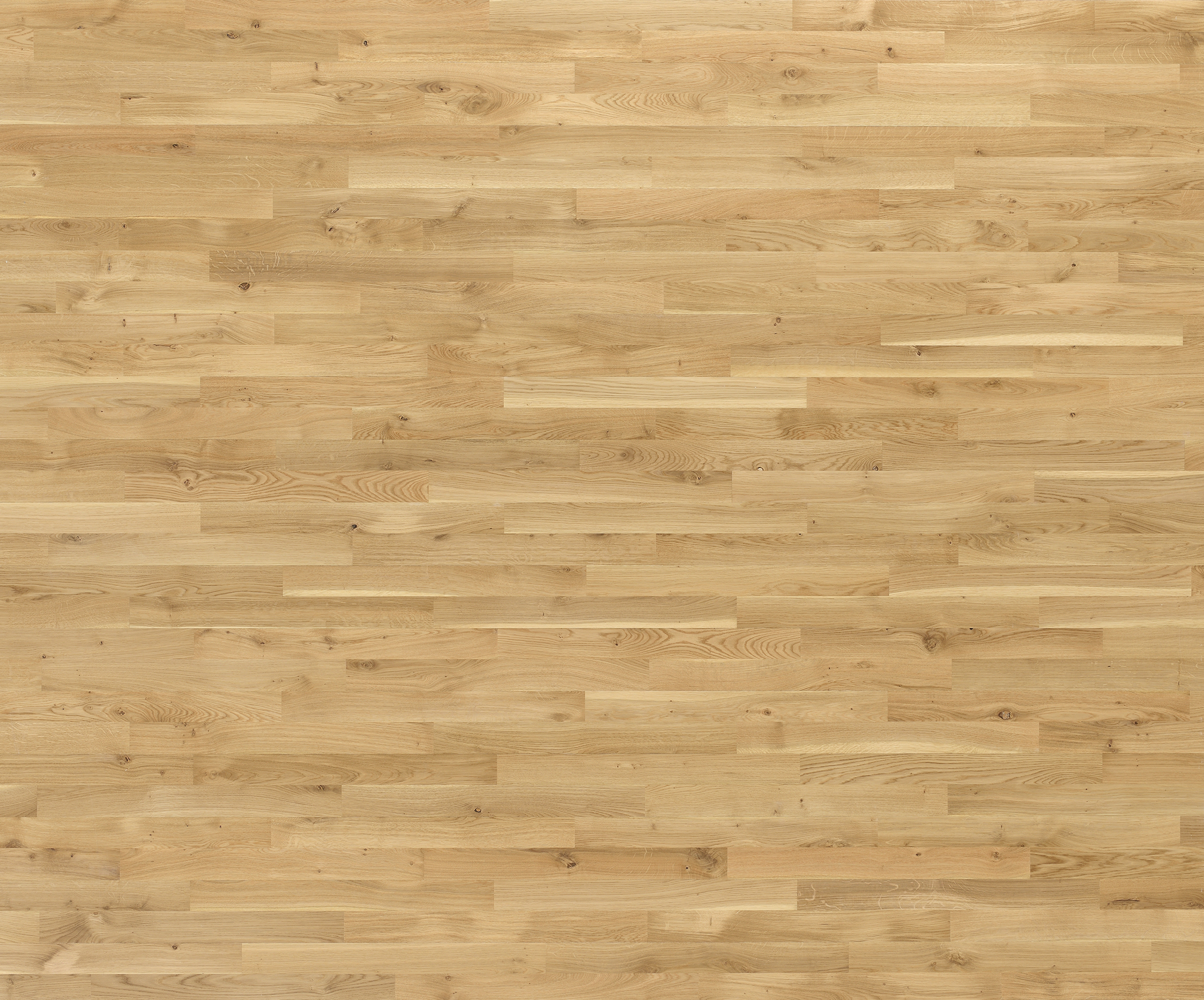 Junckers Oak Harmony grading sample showing colour and grain variation between staves